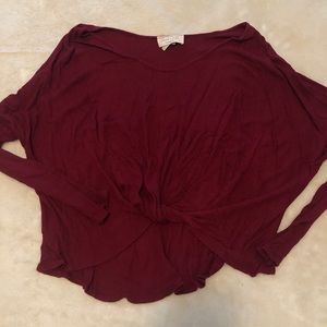 Red long sleeve top